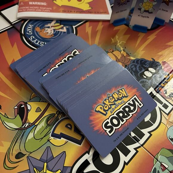 Pokemon Vintage 2000 Sorry Board Game Toy Gotta Catch Em All! Pikachu Pika - Picture 8 of 16